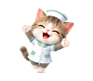 分割して背景を透過した01番の子猫スタンプ